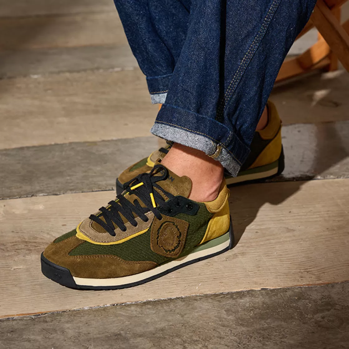 Satorisan Ensō Twill Felt Khaki Psychadelic Hot
