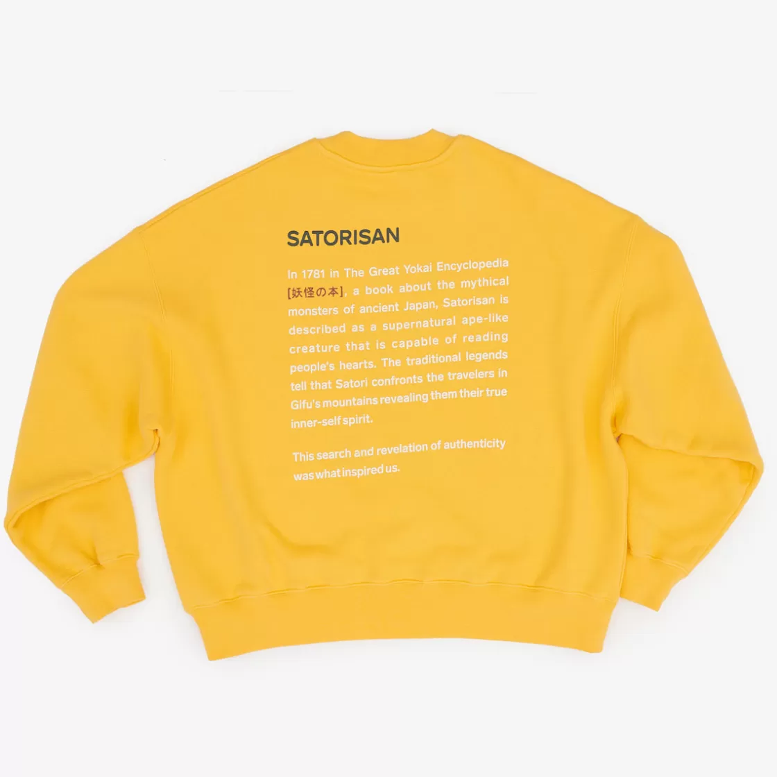Satorisan Sweatshirt Oversize Organic Cotton Primary Yellow Origin Outlet
