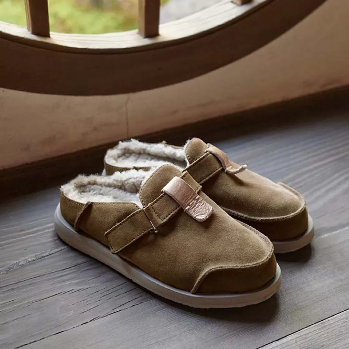 Satorisan Uwabaki Clog Strap Suede Thunderbolt Hot